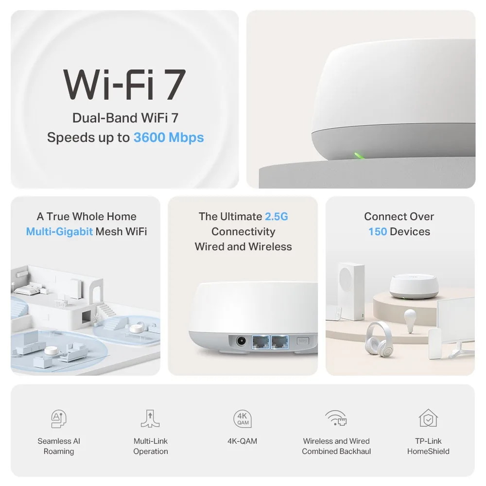 TP-LINK DECO MESH WIFI 7 BE3600 PACK 3