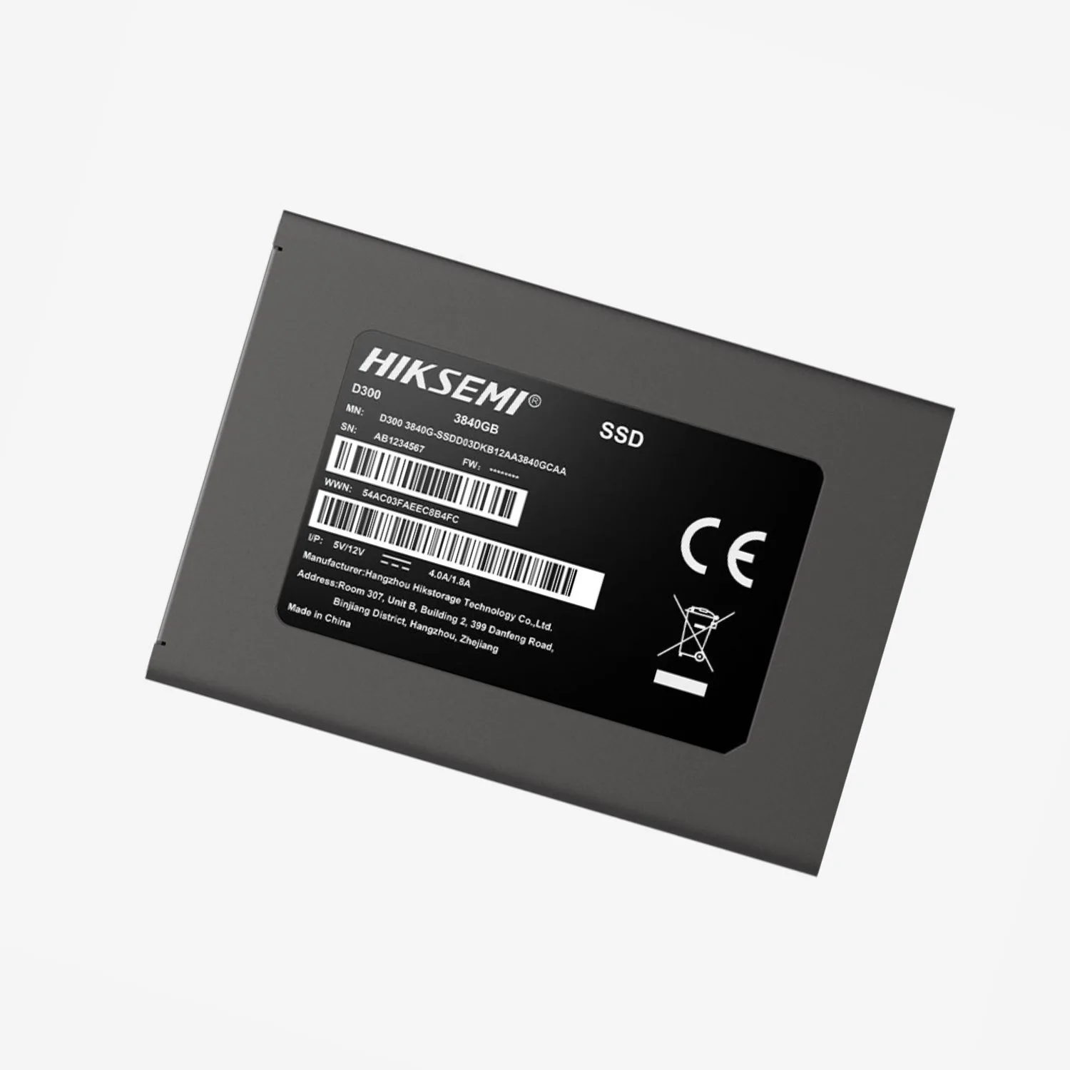 Disco Solido Interno Hiksemi D300 Enterprise 480GB SATA III 2.5