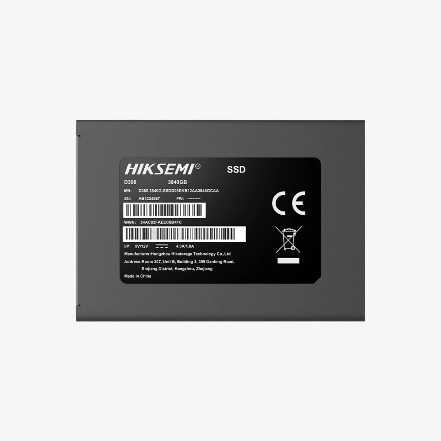 Disco Solido Interno Hiksemi D300 Enterprise 480GB SATA III 2.5