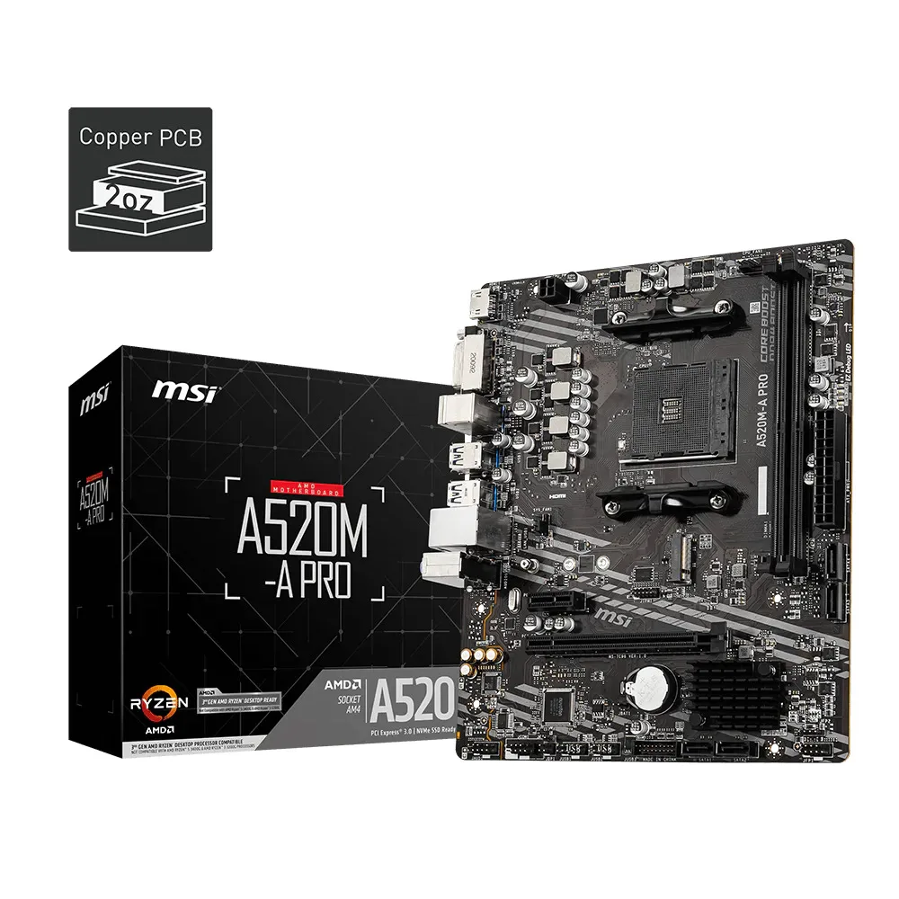 Motherboard MSI A520M-A PRO AMD Socket AM4 DDR4
