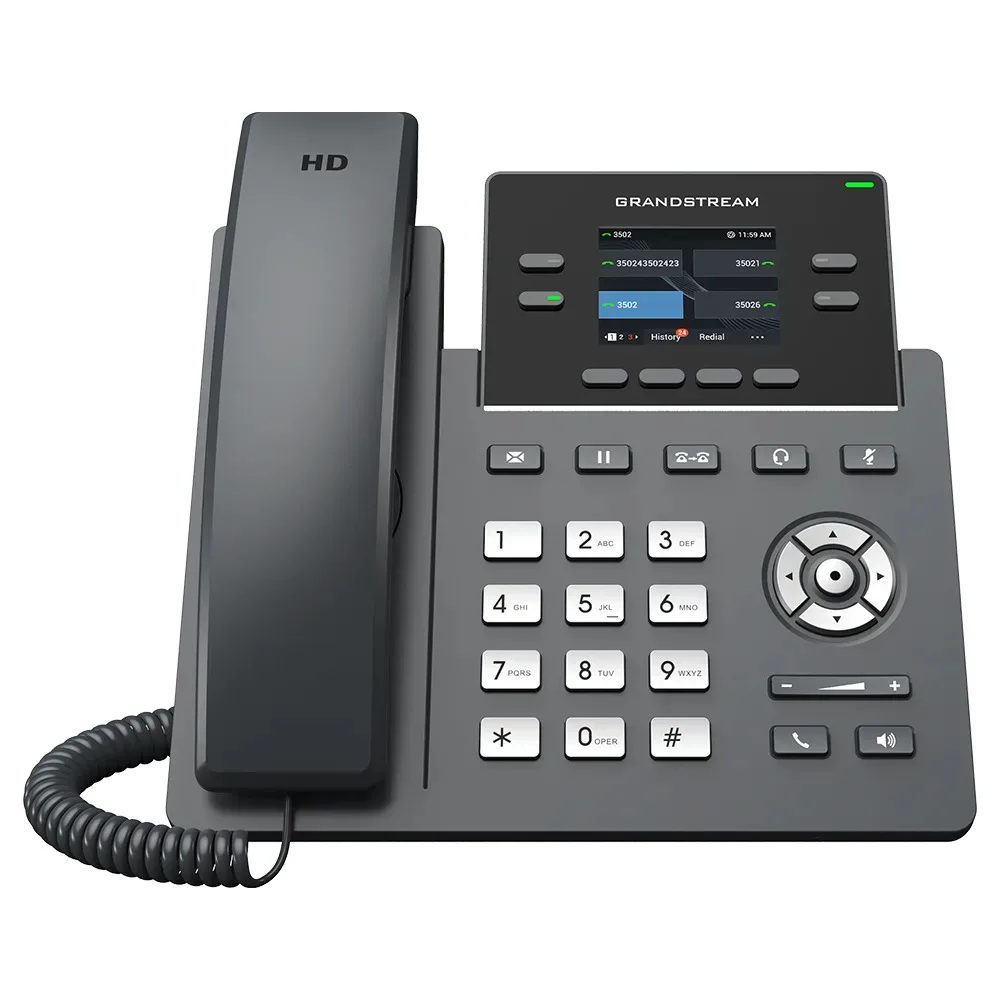 Teléfono IP Grandstream GRP2612G 4 Líneas 4 Cuentas SIP Gigabit PoE GRP2612G