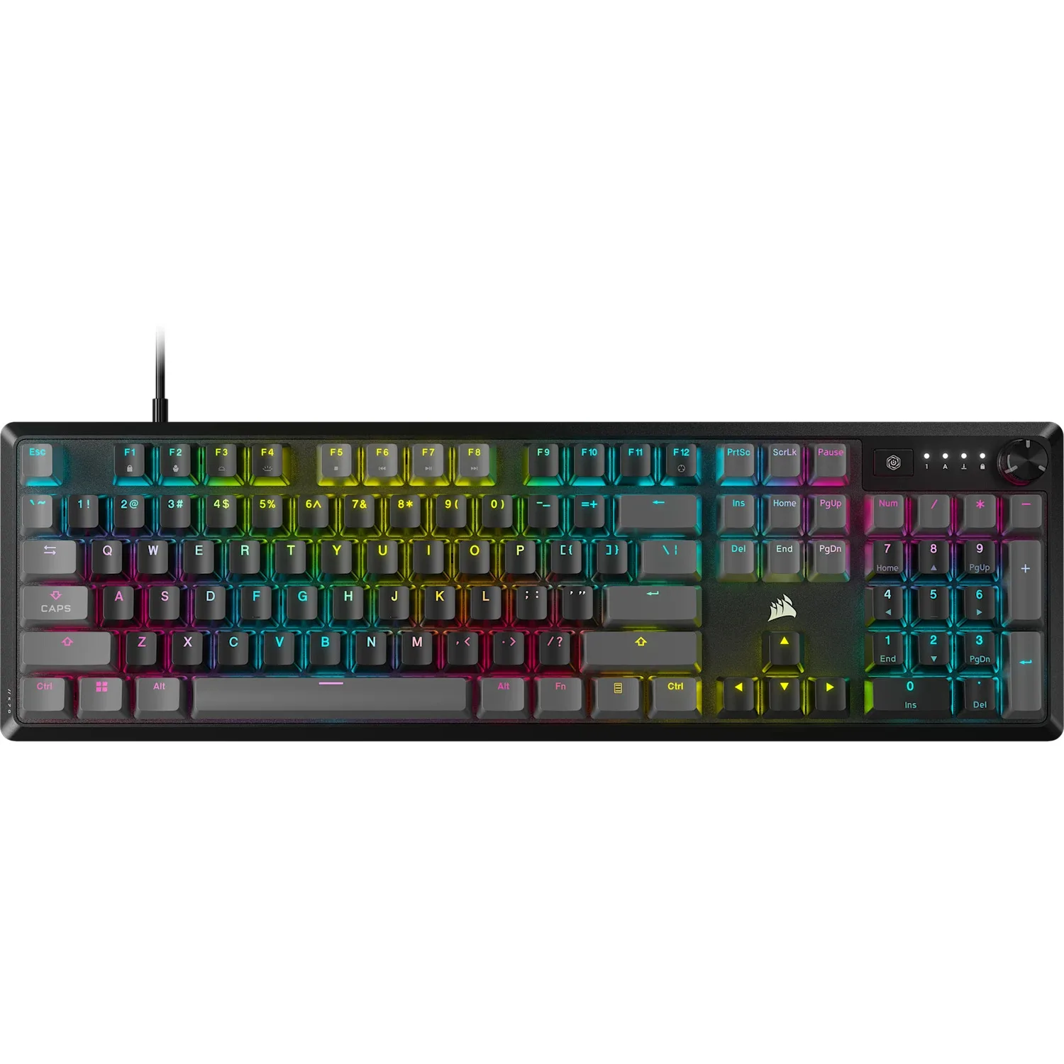 Teclado Gamer Mecánico Corsair K70 Core Rgb Usb Gris En