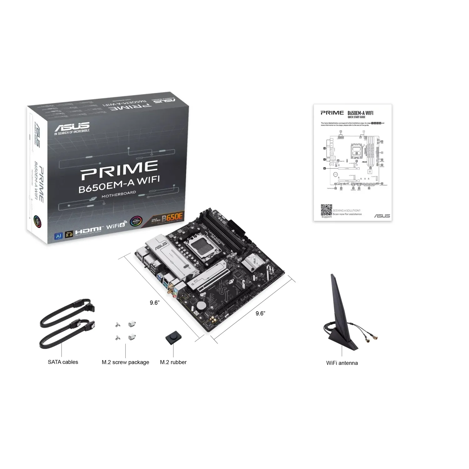 Motherboard Asus Prime B650em-a Wifi Am5 Ddr5