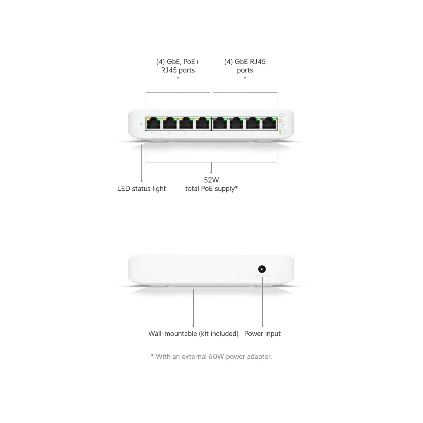 UNIFI SWITCH 8 PORT LITE 4 POE 52W