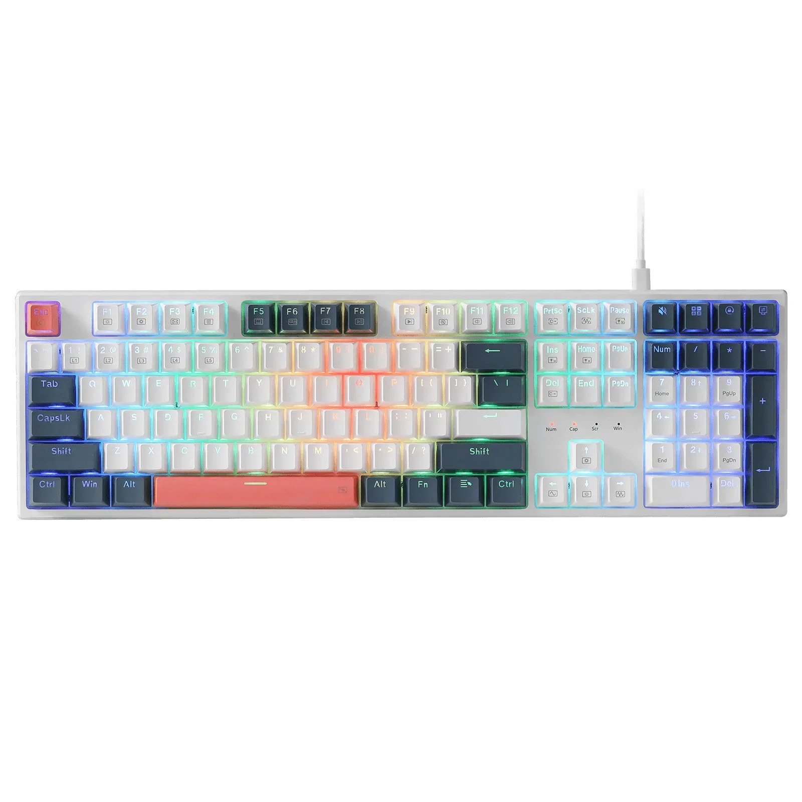 Teclado Mecánico Redragon Trundle K668 RGB Hot-Swap K668WBO-RGB-SP
