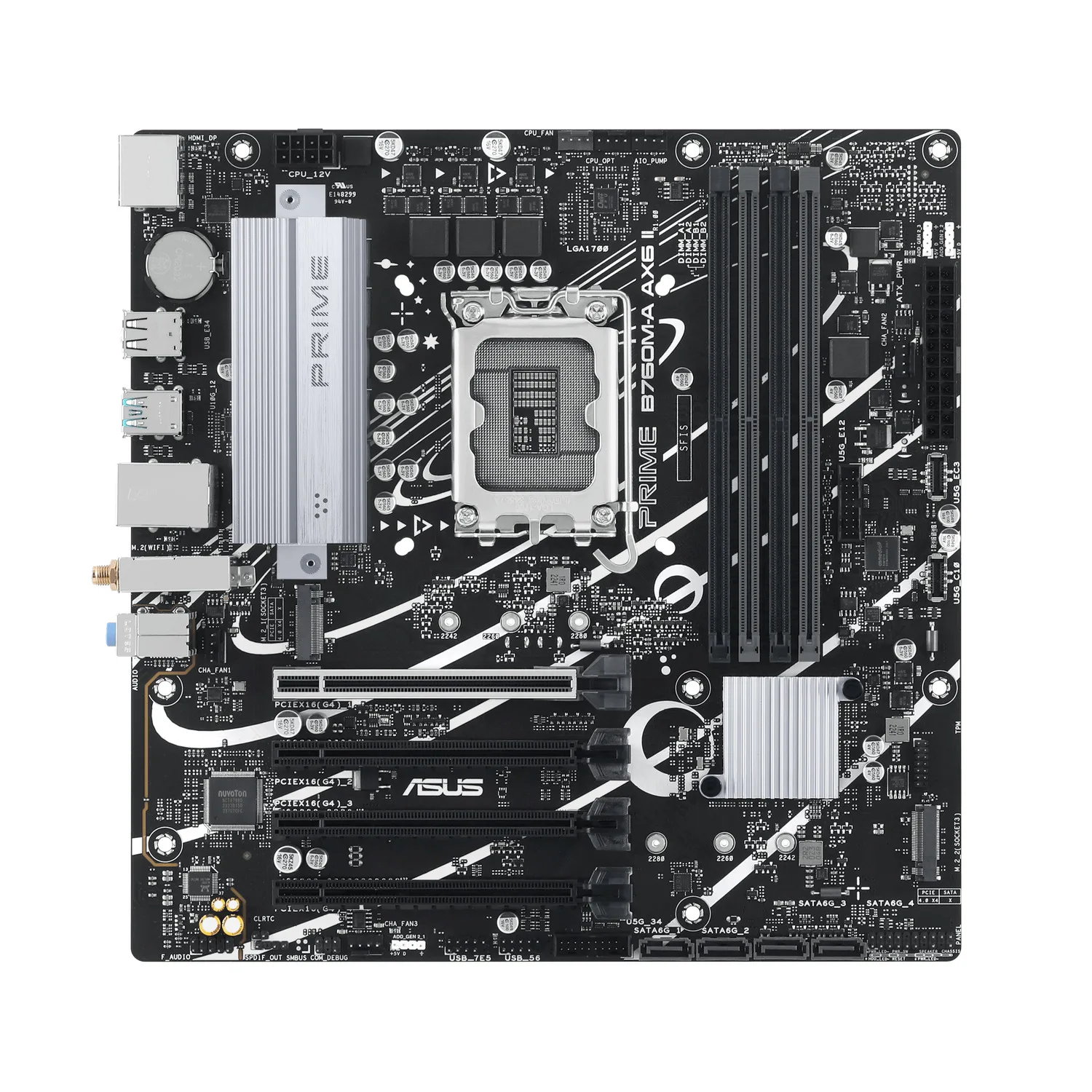 Motherboard Asus Prime B760M-A AX6 II LGA1700 DDR5 WiFi 6 mATX PRIME B760M-A AX6 II-GSI