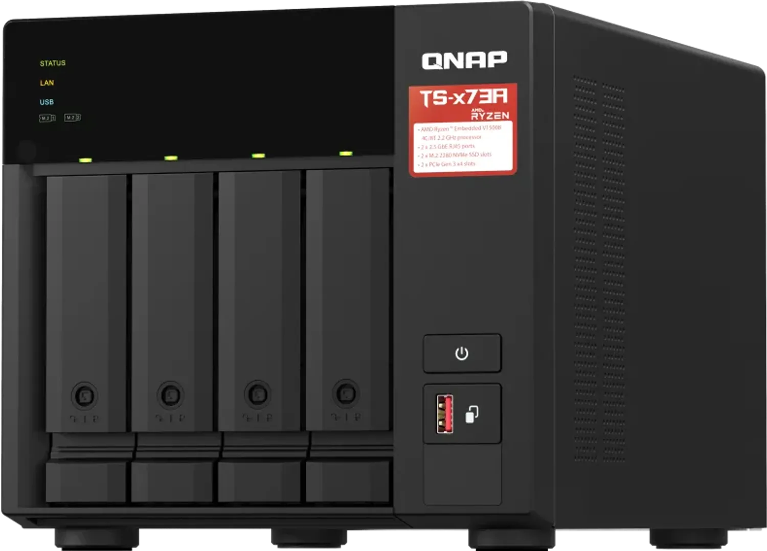 NAS QNAP TS-473A 4 Bahias AMD Ryzen V1500B 8GB DDR4 TS-473A-8G