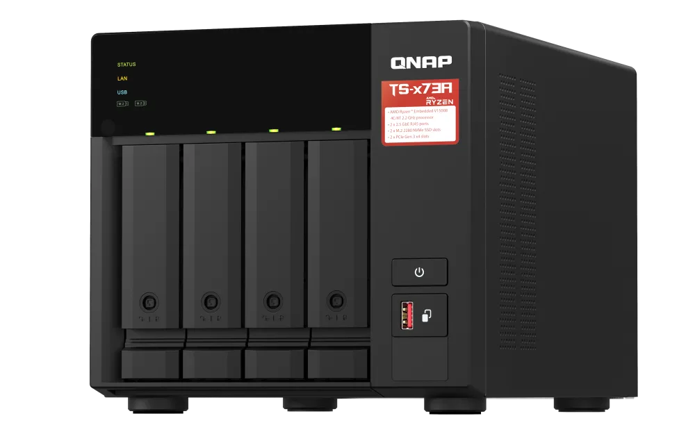NAS QNAP TS-473A 4 Bahias AMD Ryzen V1500B 8GB DDR4 TS-473A-8G