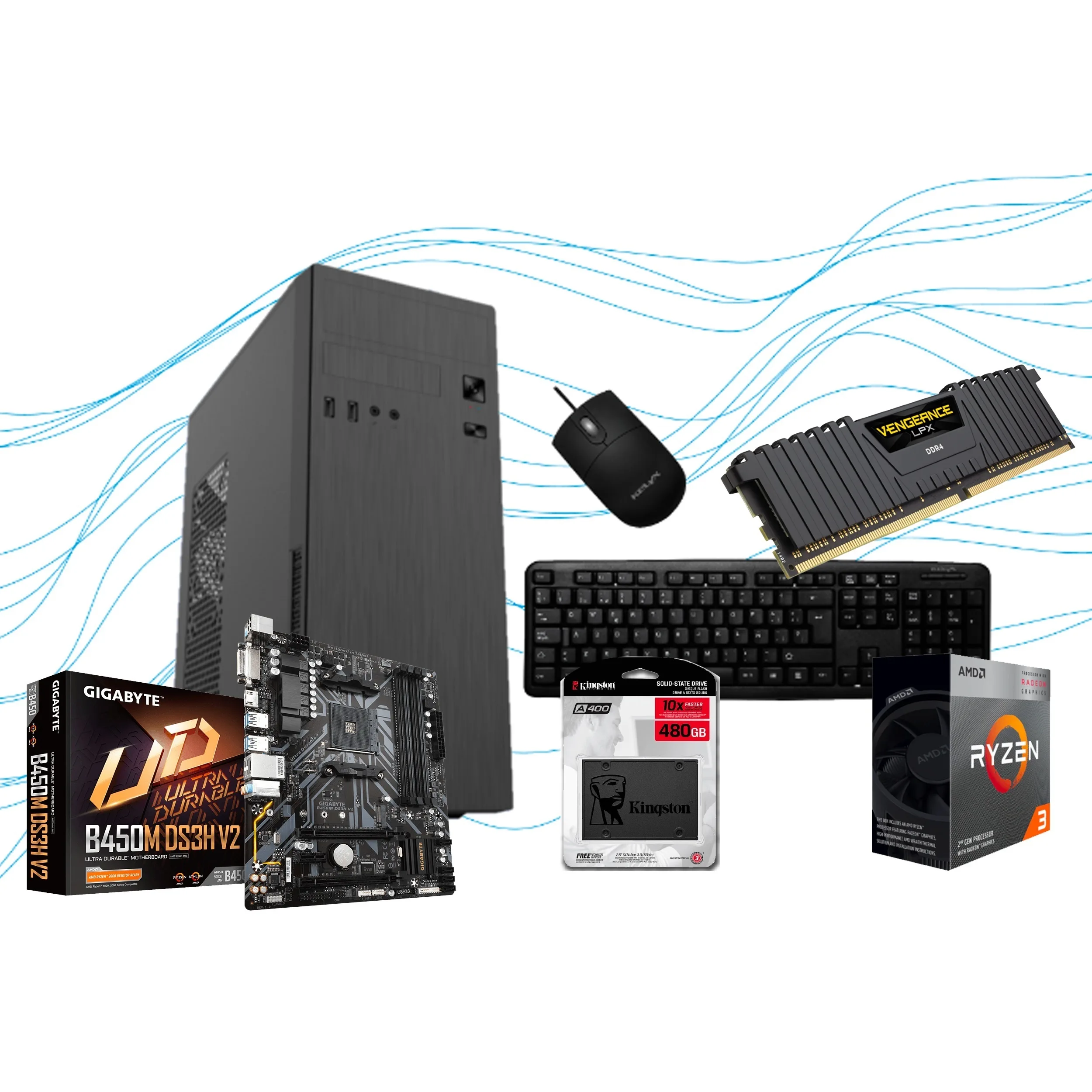 Pc Kelyx AMD Ryzen 3-3200G 8G SSD 480Gb (GIGA)