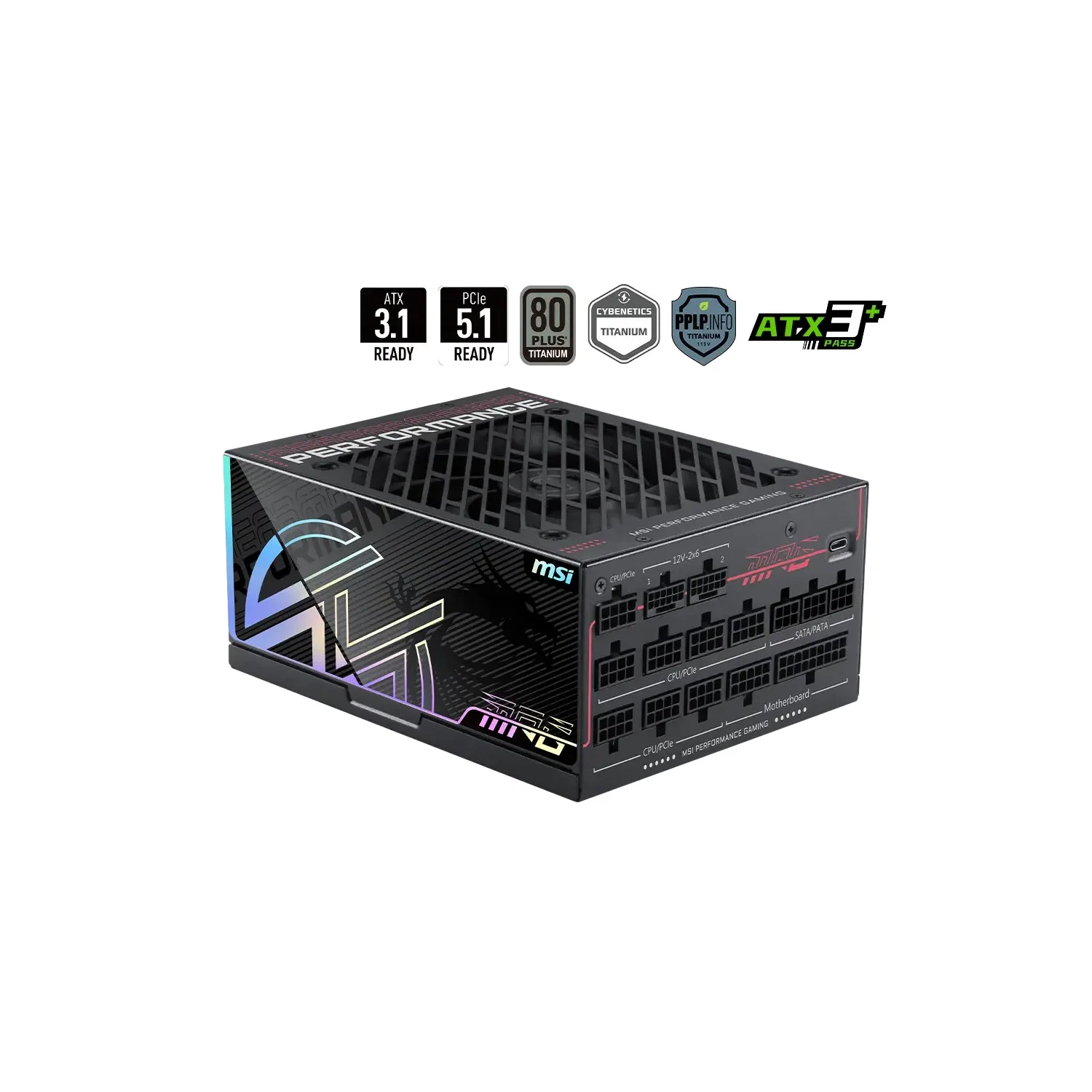 Fuente MSI MPG Ai1600TS 1600W 80 Plus Titanium Full Modular ATX 3.1 PCIe 5.0