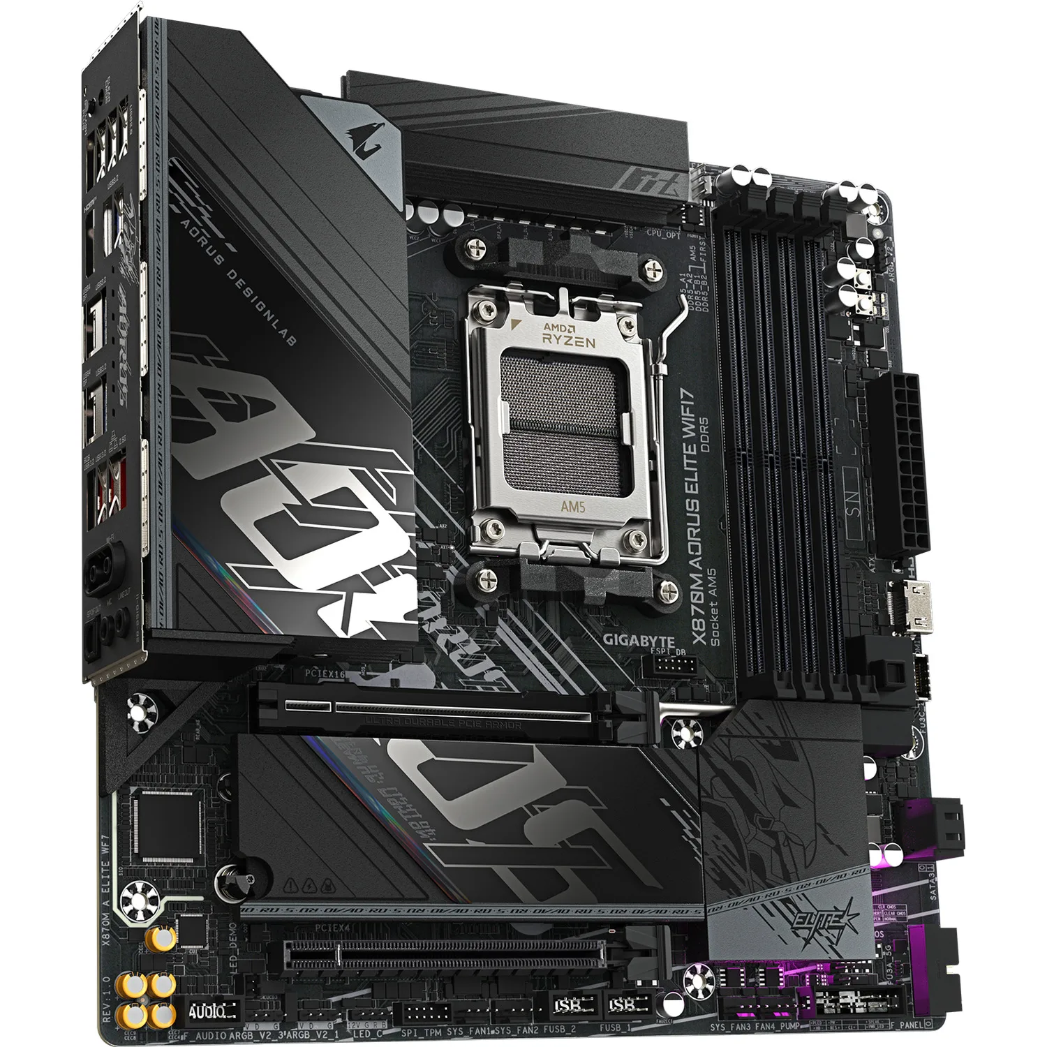 Mother Gigabyte X870M A ELITE WF7 DDR5 AM5 (Serie 7000/8000/9000) (4346)