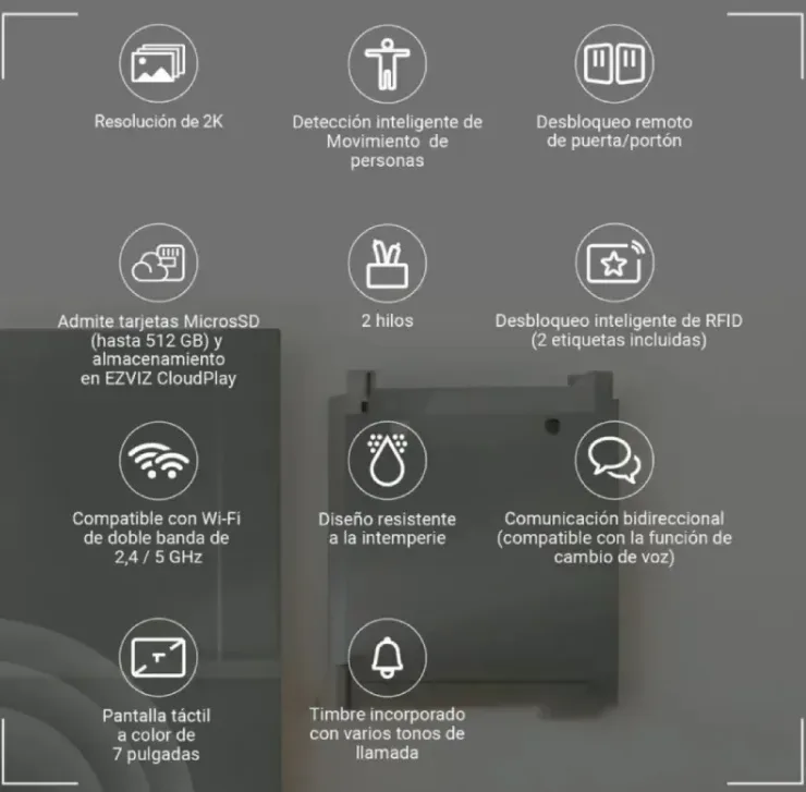 Videoportero IP 2K EZVIZ HP7 Pantalla 7