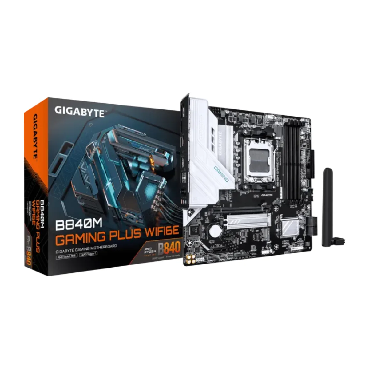 Mother Gigabyte B840M GAMING P WF6E DDR5 AM5 (Serie 7000/8000/9000) (9815)