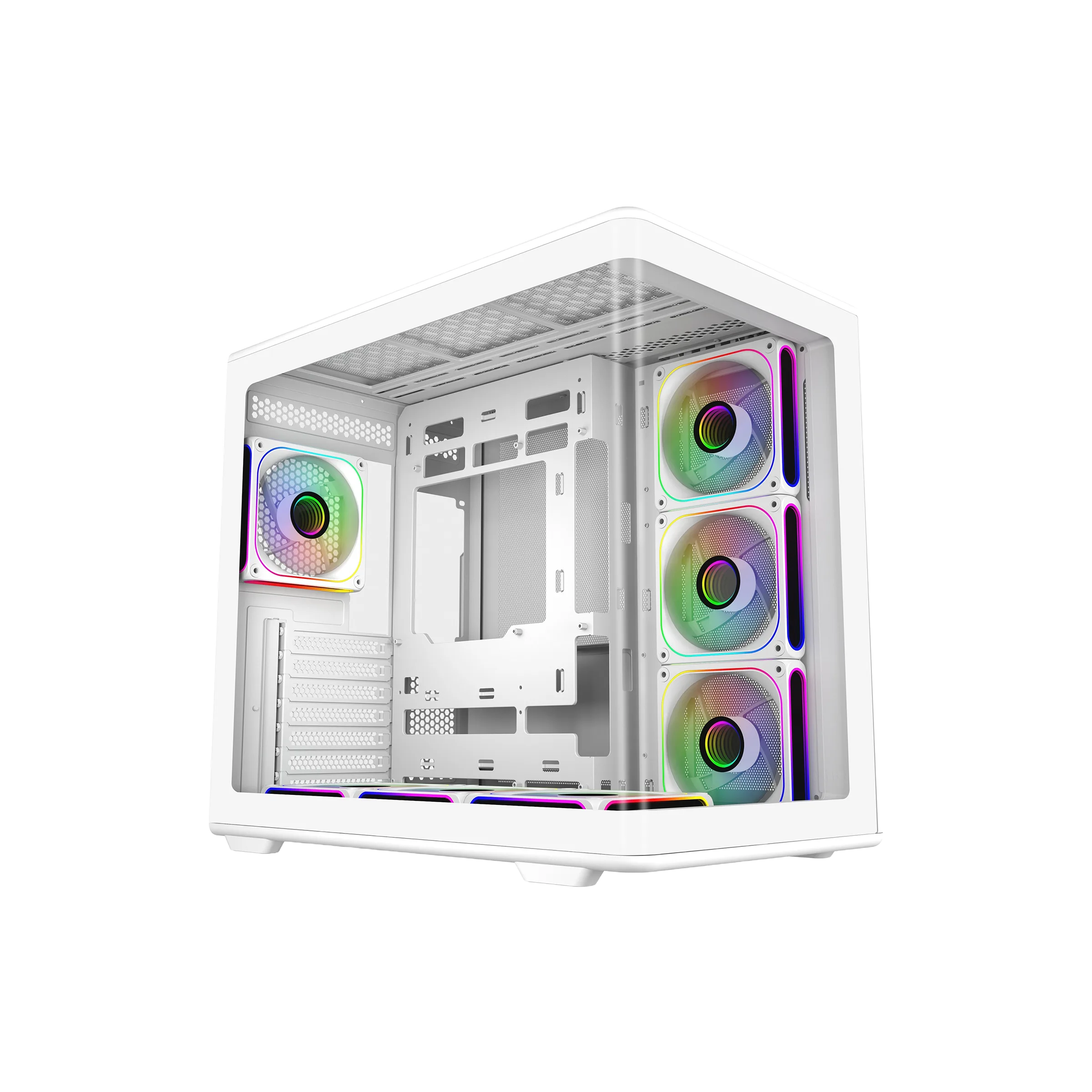 Gabinete Cooler Master Elite 600 White Vidrio Temp
