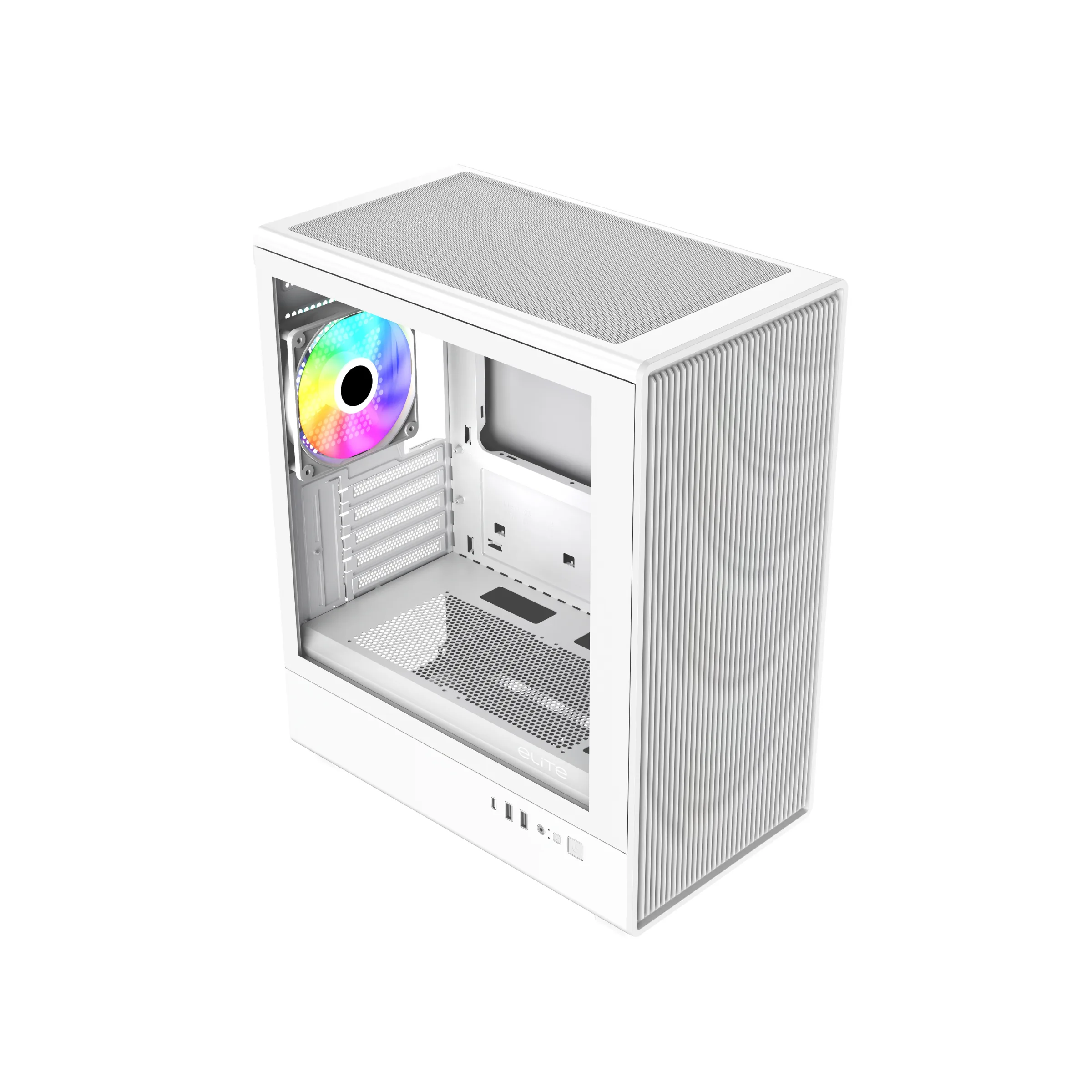Gabinete Cooler Master Elite 350 White 4 Fans Argb