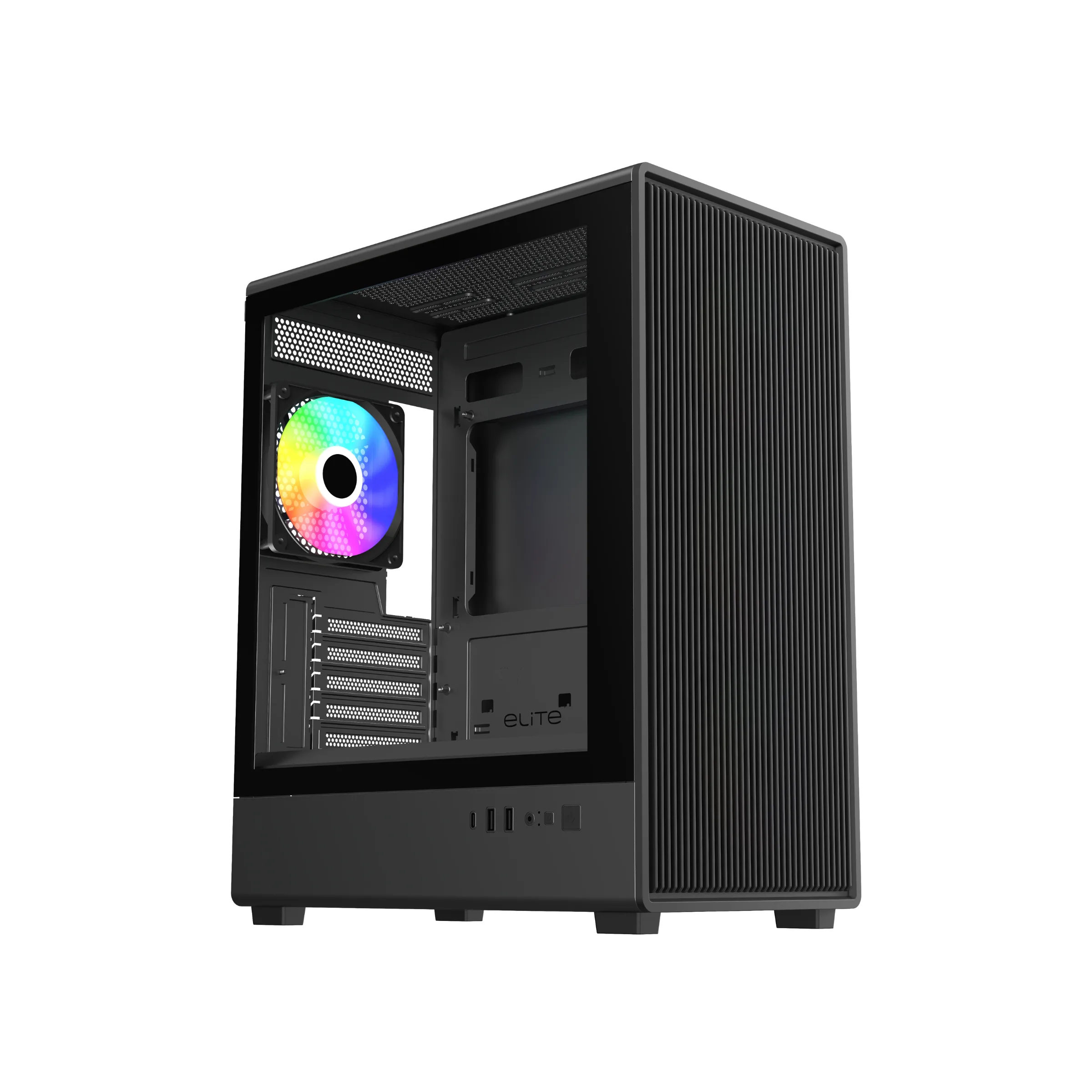 Gabinete Cooler Master Elite 350 Black 4 Fans Argb