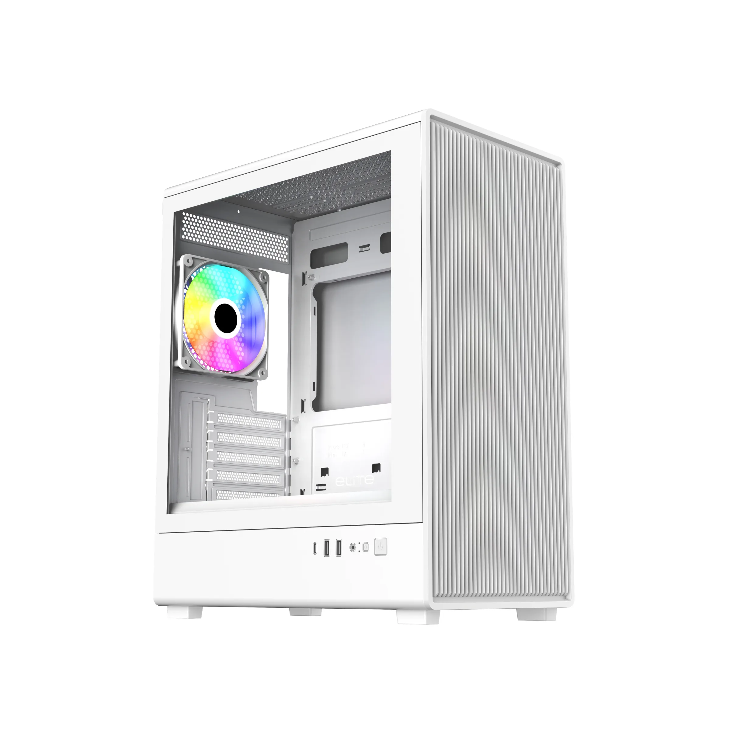 Gabinete Cooler Master Elite 350 White 4 Fans Argb