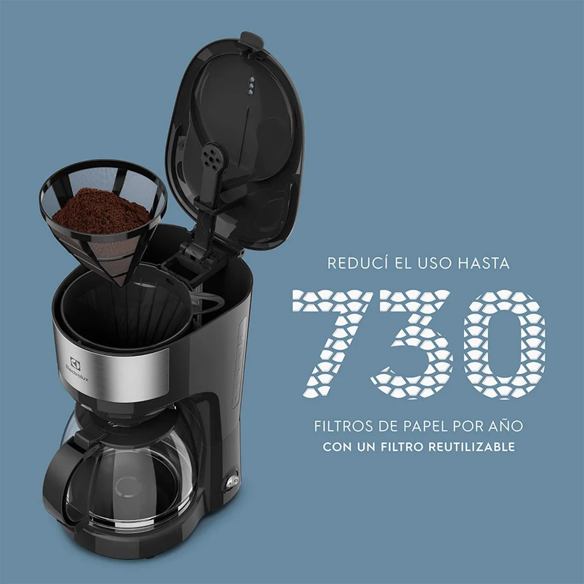 Cafetera Eléctrica Electrolux Inox Ecm20 1,2l Color Negro — foto 5