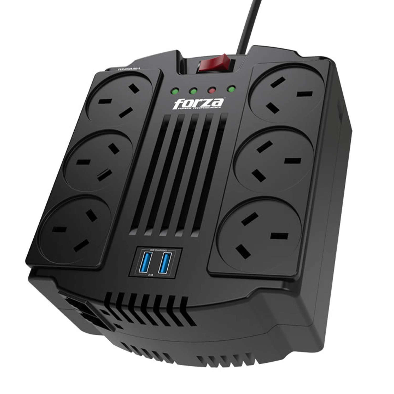 EST.FORZA 1200VA/600W 6 IRAM 2 USB-220V