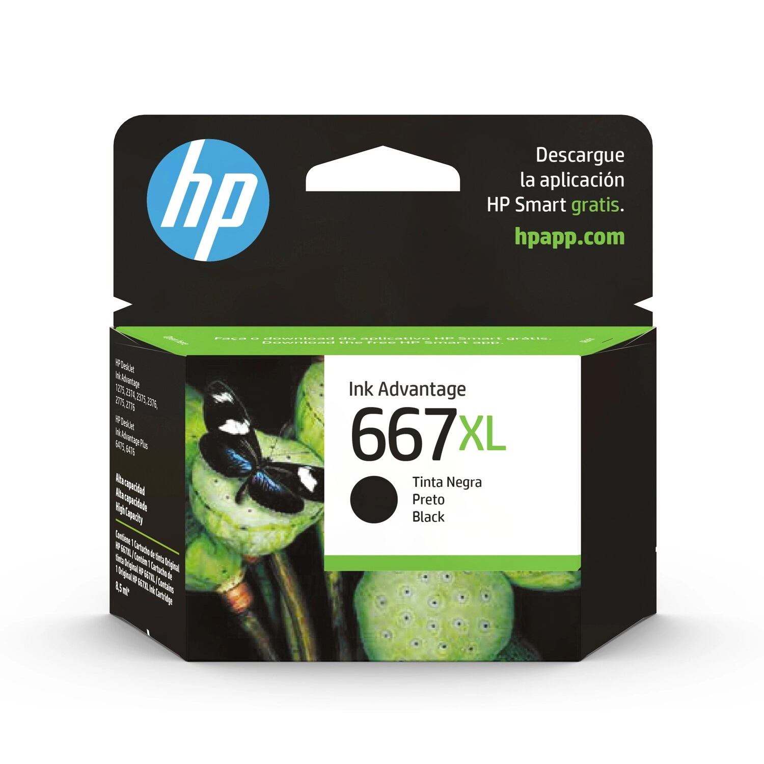 Cartucho de Tinta HP 667XL Negra Alto Rendimiento — foto 5