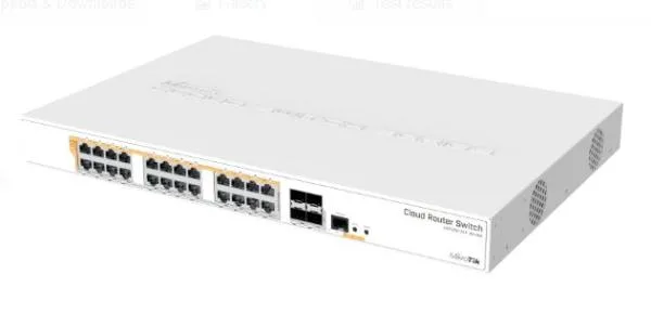 SWITCH MIKROTIK 24ETH GB PoE 500W + 4 Ptos SFP+10GB S/C
