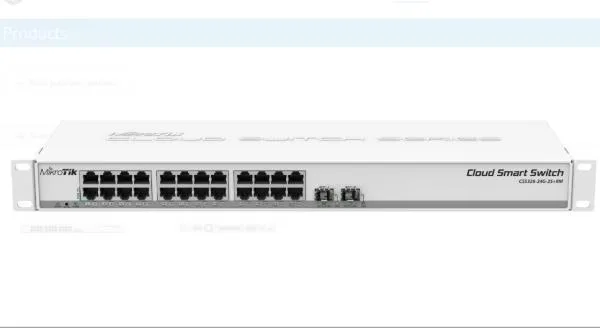 SWITCH MIKROTIK 326-24G-2S+RM 24ETH 2SPF+ S/F
