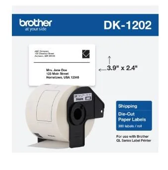 INSUMOS BROTHER Etiquetas autoadhesivas de papel 62X100M