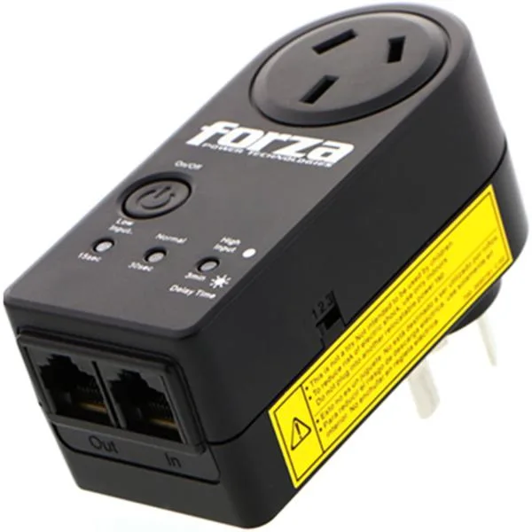PROT.FORZA ZION 1 IRAM 900J MAX 1500W NEGRO + RJ45