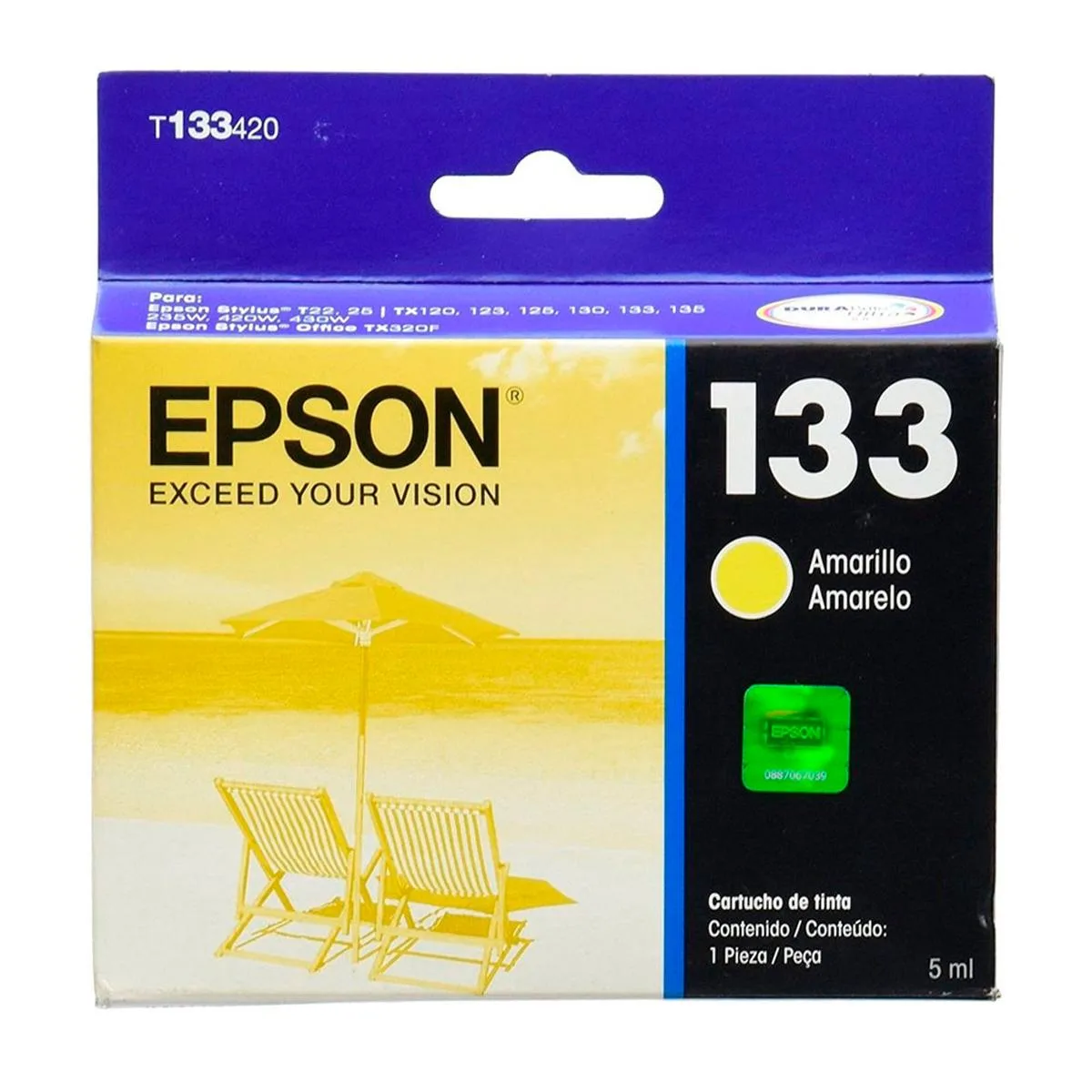Cartucho de Tinta Epson 133 Amarillo — foto 2