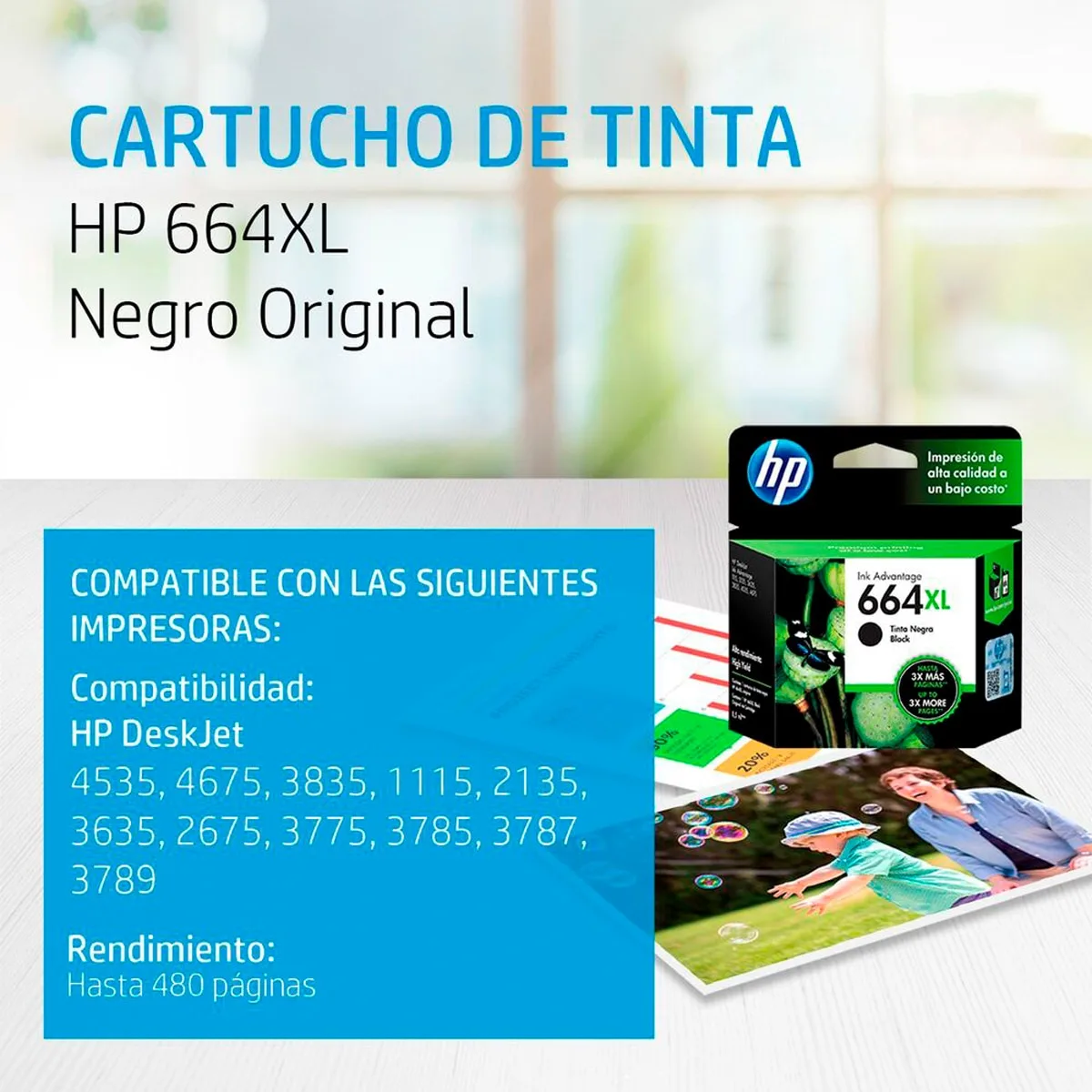 Cartucho Hp Deskjet 1115 2136 Original 664xl Negro 664xl — foto 11