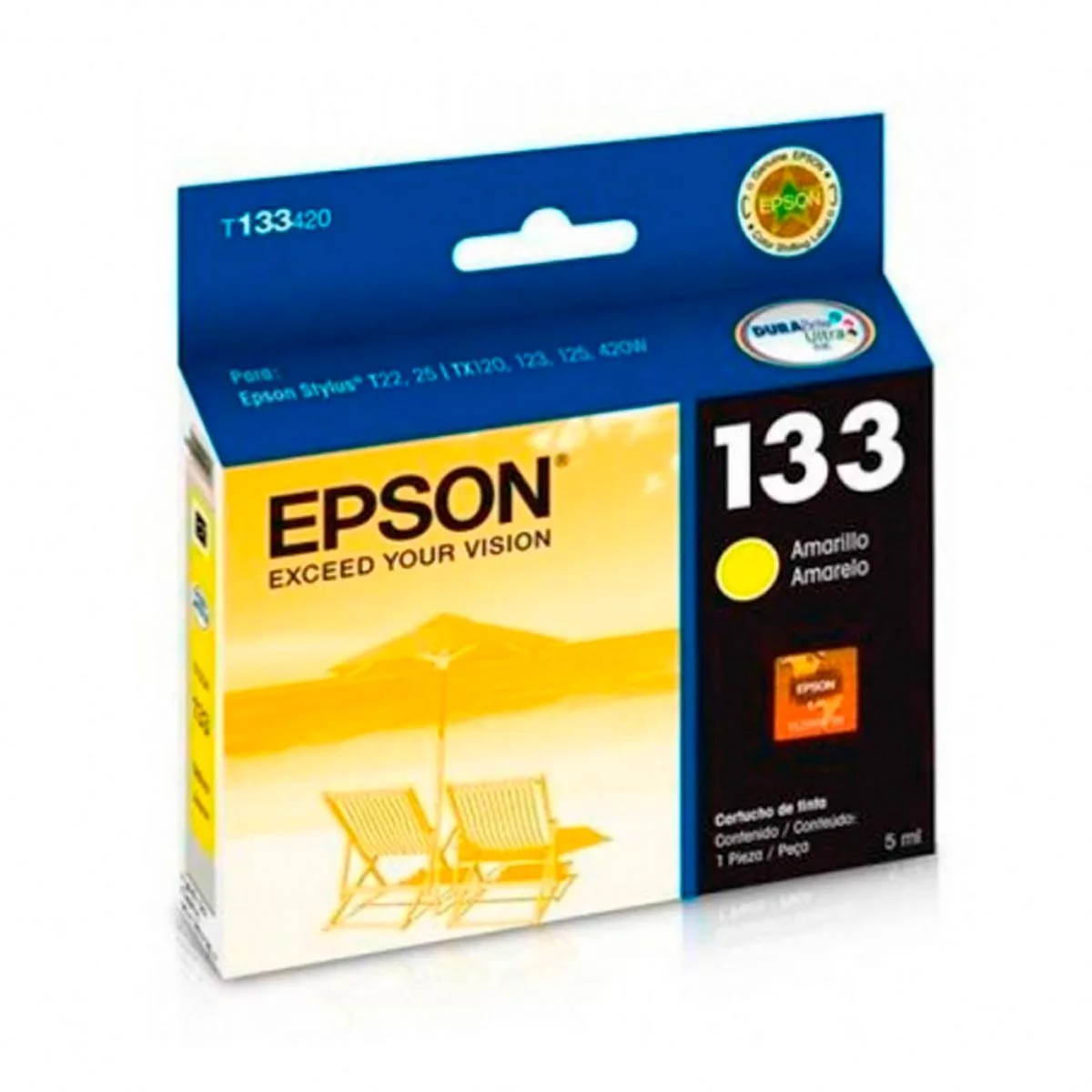 Cartucho De Tinta Epson 133 Amarillo — foto 2