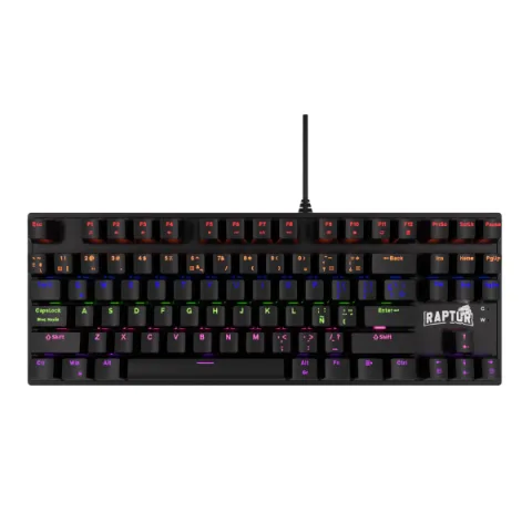 Teclado Gamer Raptor Fireclaw M87 Mecanico Retroiluminado Switch Red Outemu (2146)