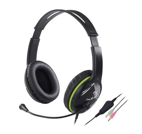 Auricular c/Mic Genius HS-400A,Green,+Single Jack Cable (2091)