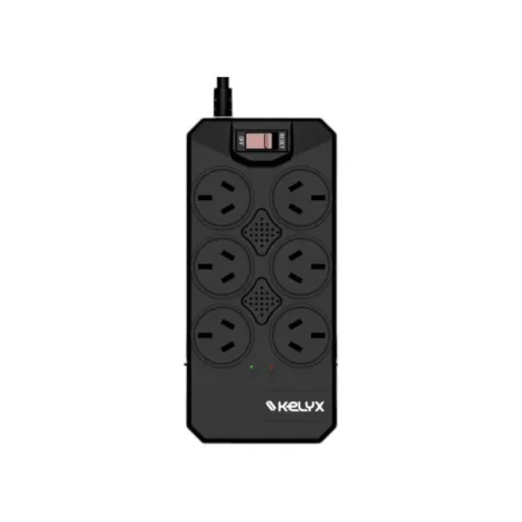 Estabilizador Kelyx 6 tomas Max. 600W 150-270V Surge Protection 1mt (7473)