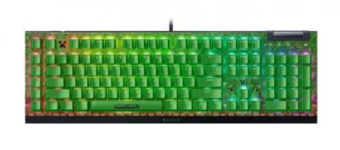 TECLADO GAMER RAZER BLACKWIDOW V4 X MINECRAFT EDITION GREEN-SWITCH US-EN