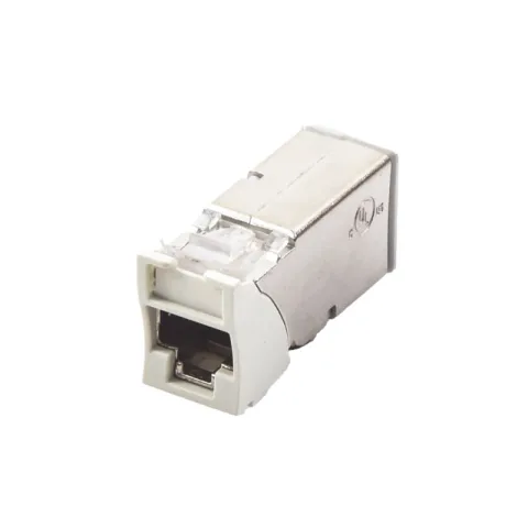 Copper, Outlet, ZMAX, Shielded, Category 6A, RJ45, Hybrid, White, Tool-Less, T568A/B, 100 Bulk Pack