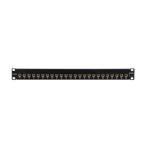 Copper, Patch Panel, UltraMAX, with Jacks, UTP, Category 6, 24 Port, Flat, 1U, Black, Detached Wire Manager